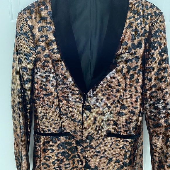 STUNNING Leopard sequin blazer! Size Small - Picture 4 of 5